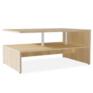 vidaXL kafijas galdiņ&scaron;, 90x59x42 cm, inženierijas koks, ozolkoka krāsā