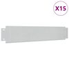 vidaXL Dārza apmales 15 gab. 100 x 20 cm Cinkota tērauda Sudraba