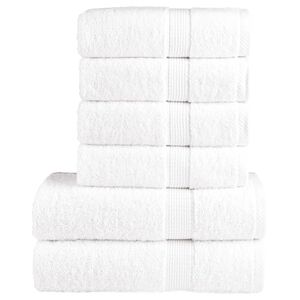 vidaXL dvieļu komplekts SOLUND, 6 gab., balti, 600 gsm
