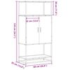 vidaXL Highboard Grey Sonoma 68x35x139 cm Engineered Wood and Metal