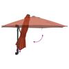 vidaXL Dārza parasols Sarkans un Melns 248 x 248 x 148 cm