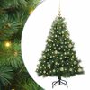 vidaXL Mākslīgā Ziemassvētku eglīte su 150 LED Zaļa 150 cm PE un PVC