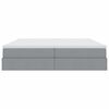 vidaXL Gulta ar uzglabā&scaron;anas vietu un matraci Gai&scaron;i pelēks Poliesters