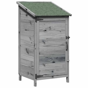 vidaXL Dārza &scaron;ķūņi ar jumtu Pelēka 59 x 56 x 113,5 cm Masīvs egle koks