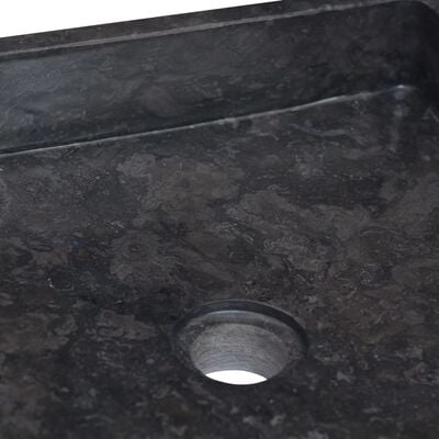 vidaXL izlietne, 40x40x10 cm, melns marmors