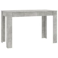 vidaXL virtuves galds, 120x60x76 cm, betona pelēks, skaidu plāksne