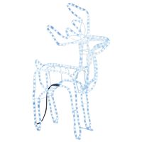 vidaXL Ziemassvētku figūra, ziemeļbriedis, vēsi balts, 76x42x87 cm