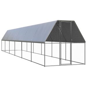 vidaXL vistu būris, 2x12x2 m, cinkots tērauds