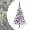 vidaXL Mākslīgais LED Ziemassvētku eglīte Sudraba 120 cm PET