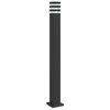 vidaXL āra zemes lampa ar kontaktligzdu, melns, 110 cm, alumīnijs