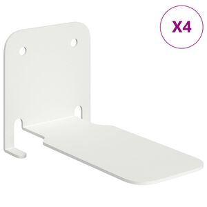 vidaXL Peldējo&scaron;ais plaukts ar plauktu 4 pcs Balts 6 x 10,8 x 6,6 cm