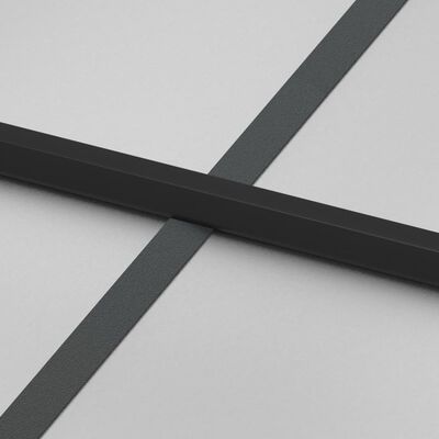 vidaXL iekšdurvis, 76x201,5 cm, melnas, rūdīts stikls un alumīnijs