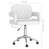 vidaXL grozāmi virtuves krēsli, 2 gab., balta mākslīgā āda