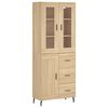 vidaXL augstais skapis, ozolkoka, 69,5x34x180 cm, inženierijas koks