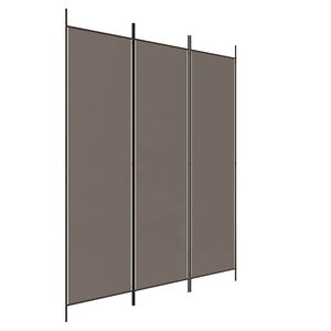vidaXL 3-paneļu istabas aizslietnis, 150x220 cm, antracītpelēks audums