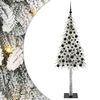 vidaXL Ziemassvētku eglīte su 300 LED Balts 180 cm PE un tērauds
