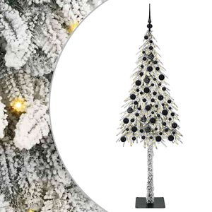 vidaXL Ziemassvētku eglīte su 300 LED Balts 180 cm PE un tērauds