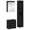 vidaXL Vannas istabas mēbeļu komplekts TULUM 3 pcs Melna