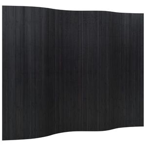 vidaXL istabas aizslietnis, melns, platums 250 cm, augstums 165 cm, bambuss