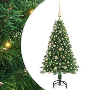 vidaXL Mākslīgā Ziemassvētku eglīte su 150 LED ar statīvu Zaļa 120 cm
