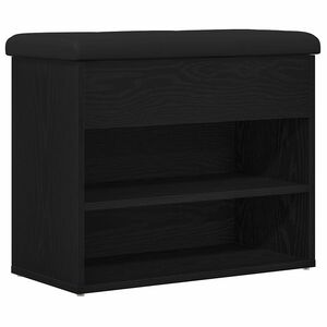 vidaXL Sols ar glabātuvi Melns ozolkoks 62 x 32 x 50 cm