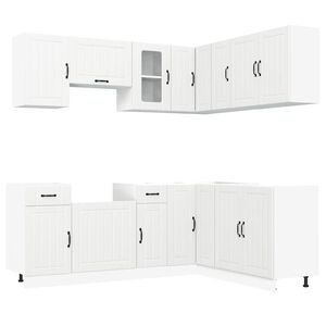 vidaXL 11-daļīgs virtuves skapītis komplekts, Kalmar, balts