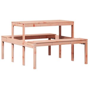 vidaXL piknika galds, 110x134x75 cm, Duglasa egles masīvkoks