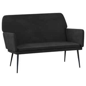 vidaXL sols, 108x79x79 cm, melns samts