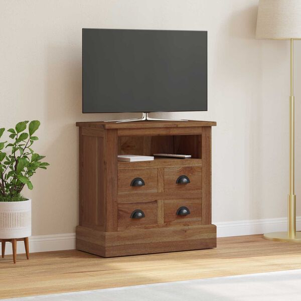 vidaXL Skapītis ar atvilktni Dabiska 60 x 30 x 60 cm Ciets tek&scaron;a koks