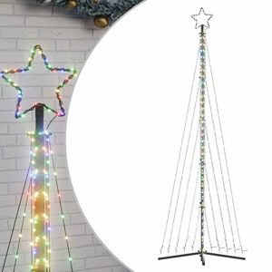 vidaXL LED Ziemassvētku eglīte 495 LED Krāsains 300,5 cm