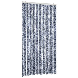vidaXL kukaiņu aizkars, zils un balts, 100x230 cm, &scaron;enils