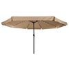 vidaXL Dārza parasols Pelēkbrūns un Melns 395 x 395 x 245 cm