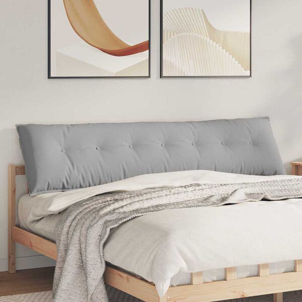 vidaXL Atpakaļ spilvens Mākoņu pelēka 200 x 19 x 50 cm audums