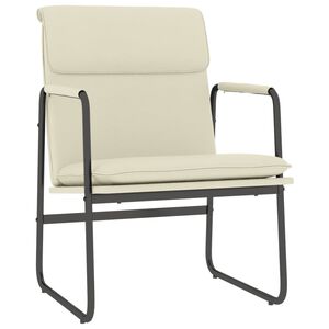 vidaXL atpūtas krēsls, krēmkrāsas, 55x64x80 cm, mākslīgā āda