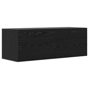 vidaXL Sienas skapis Melns ozols 100 x 36,5 x 35 cm Inženierijas koks