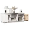 vidaXL TV plaukts, balts, 110,5x35x44 cm, priedes masīvkoks