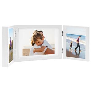 vidaXL 3-daļīgs foto rāmis, kolāža, balts, 28x18 cm+2x(13x18 cm)