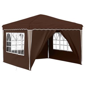 vidaXL Pop-up svinību teltis 288 x 288 x 245 cm Brūna Oksforda audums