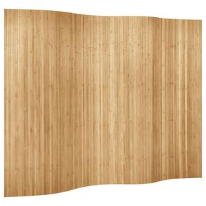 vidaXL istabas aizslietnis, bambuss, platums 250 cm, augstums 165 cm, dabīgs
