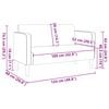 vidaXL Loveseat dīvāns, tum&scaron;i zaļ&scaron;, 109 cm, velveta audums