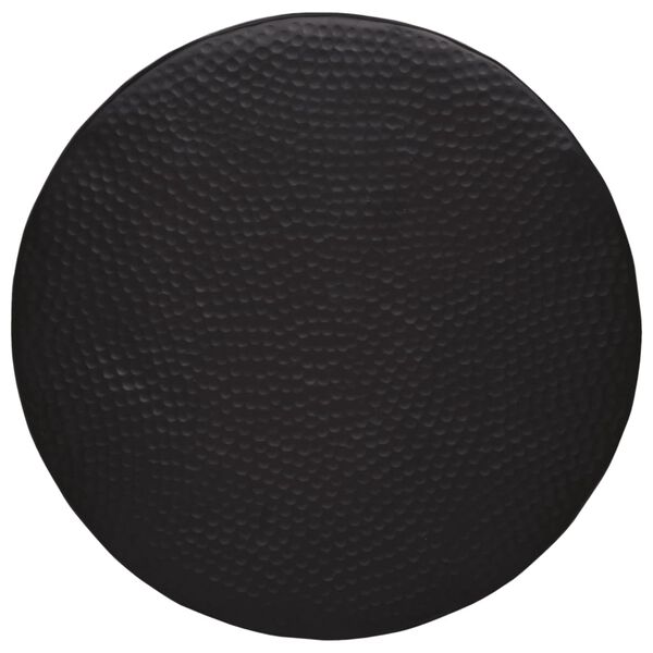 vidaXL kafijas galdiņ&scaron;, kalts alumīnijs, melns, &Oslash; 50x30 cm