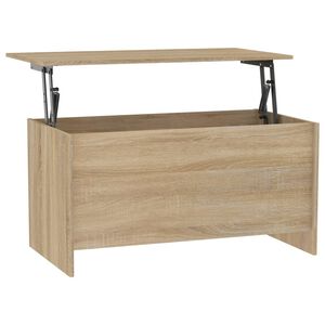 vidaXL kafijas galdiņ&scaron;, ozolkoka, 102x55,5x52,5 cm, inženierijas koks