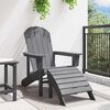 vidaXL Adirondack krēsls Gai&scaron;i pelēks 82 x 74 x 92 cm HDPE