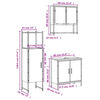 vidaXL 3-daļīgs vannasistabas mēbeļu komplekts, pelēka ozolkoka krāsa