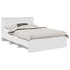vidaXL Gultas rāmis Balts 140 x 200 cm Inženierijas koks