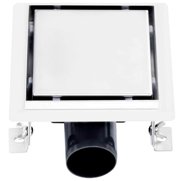 vidaXL du&scaron;as noteka ar pārsegu, 15x15 cm, nerūsējo&scaron;s tērauds