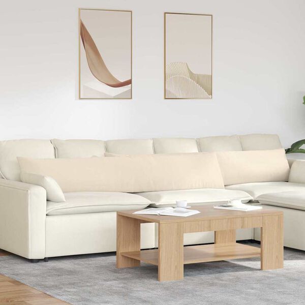 vidaXL Dīvāna spilveni 2 pcs Bēša 200 x 40 cm audums