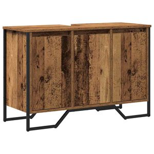 vidaXL Vannas istabas izlietnes skapītis Vecs koks 91 x 35 x 60 cm