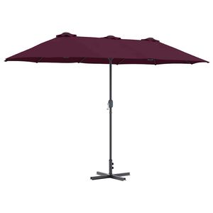 vidaXL Dārza parasols 370 x 197 x 239 cm Poliesters un alumīnijs