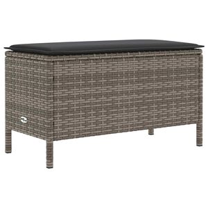 vidaXL Dārza krēsls Pelēks un tum&scaron;i pelēks 80 x 38 x 45 cm PE ratan